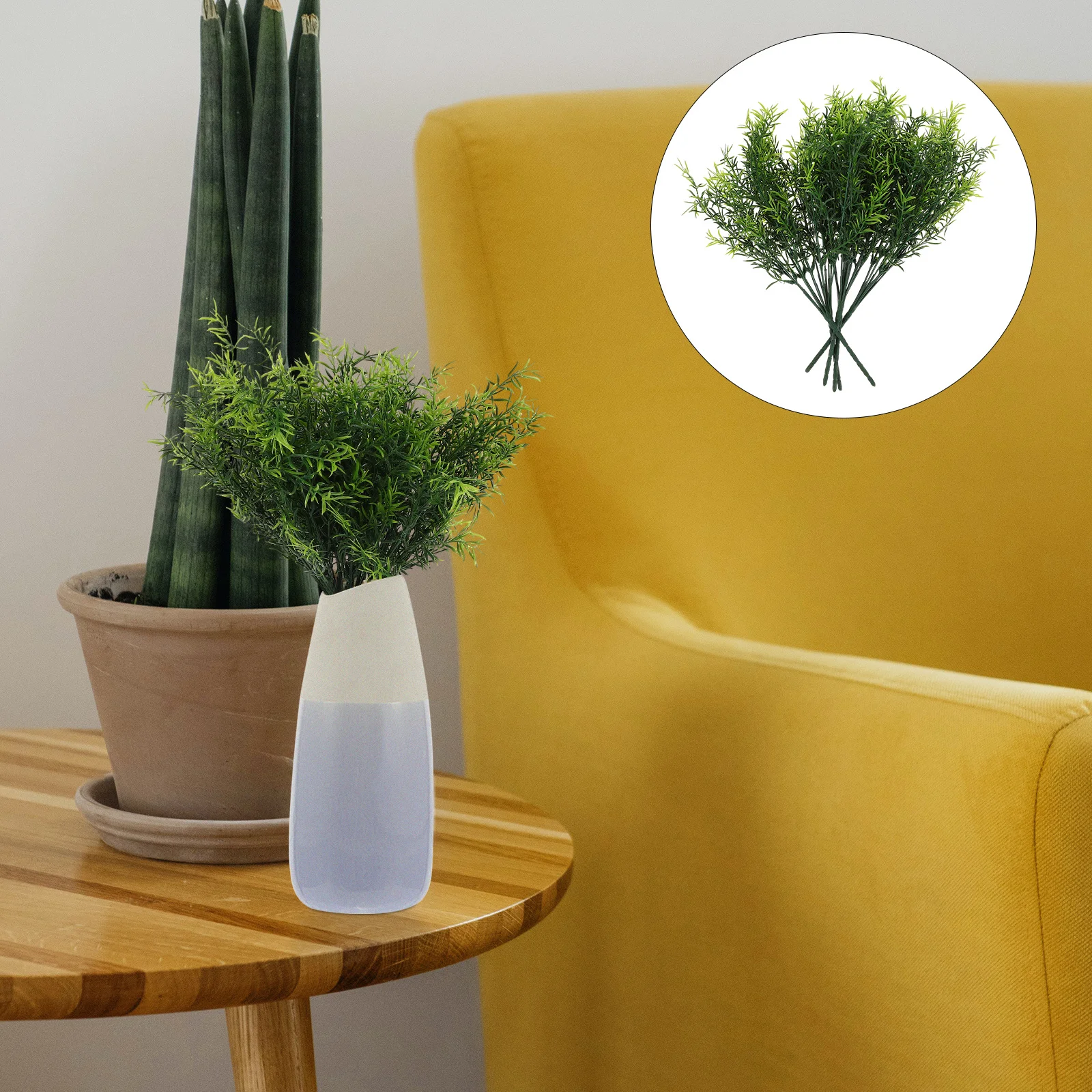 

5Pcs Artificial Plant Realistic Fake Water Grass Stems for Wedding Party Tabletop Decor Office Home Accessories