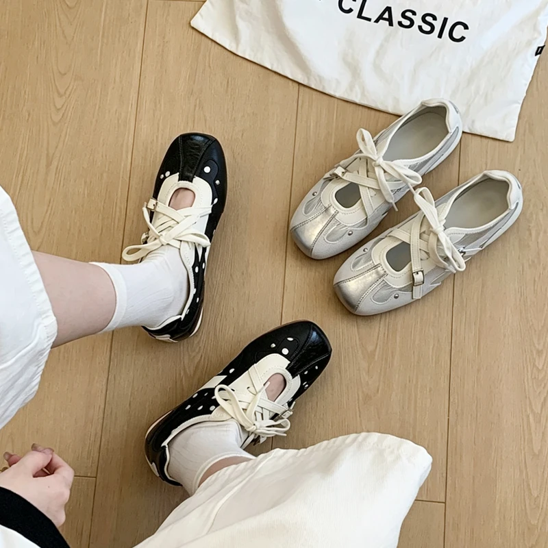 retro-flat-bottom-ballet-mary-jane-women's-shoes-summer-new-style-breathable-versatile-soft-bottom-fashion-single-shoes