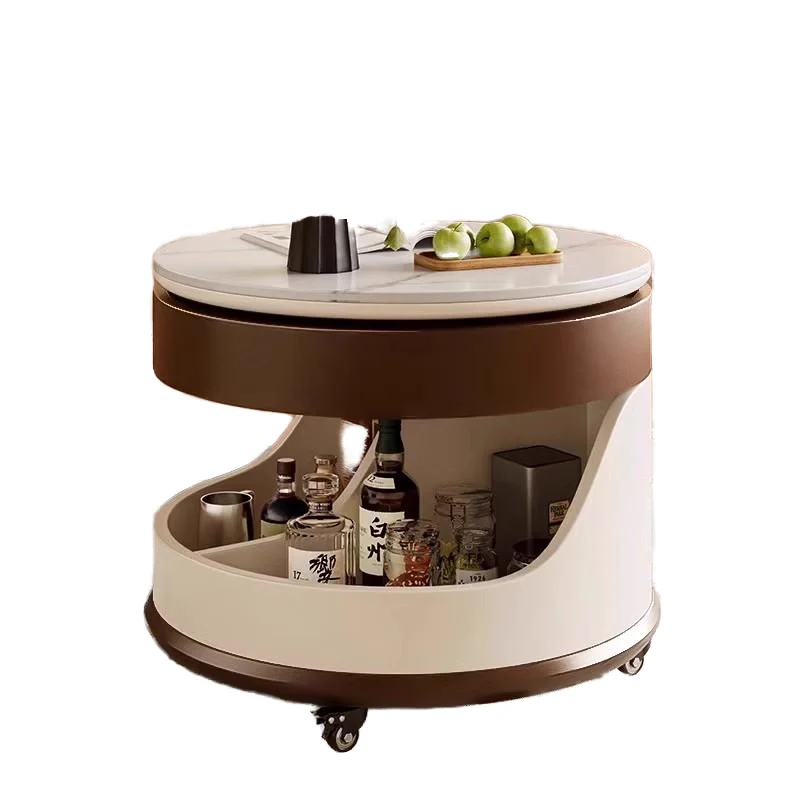 ￥#Multifunctional Movable Locker Storage Lift Sofa Round Side End Tables Coffee Table With Storage