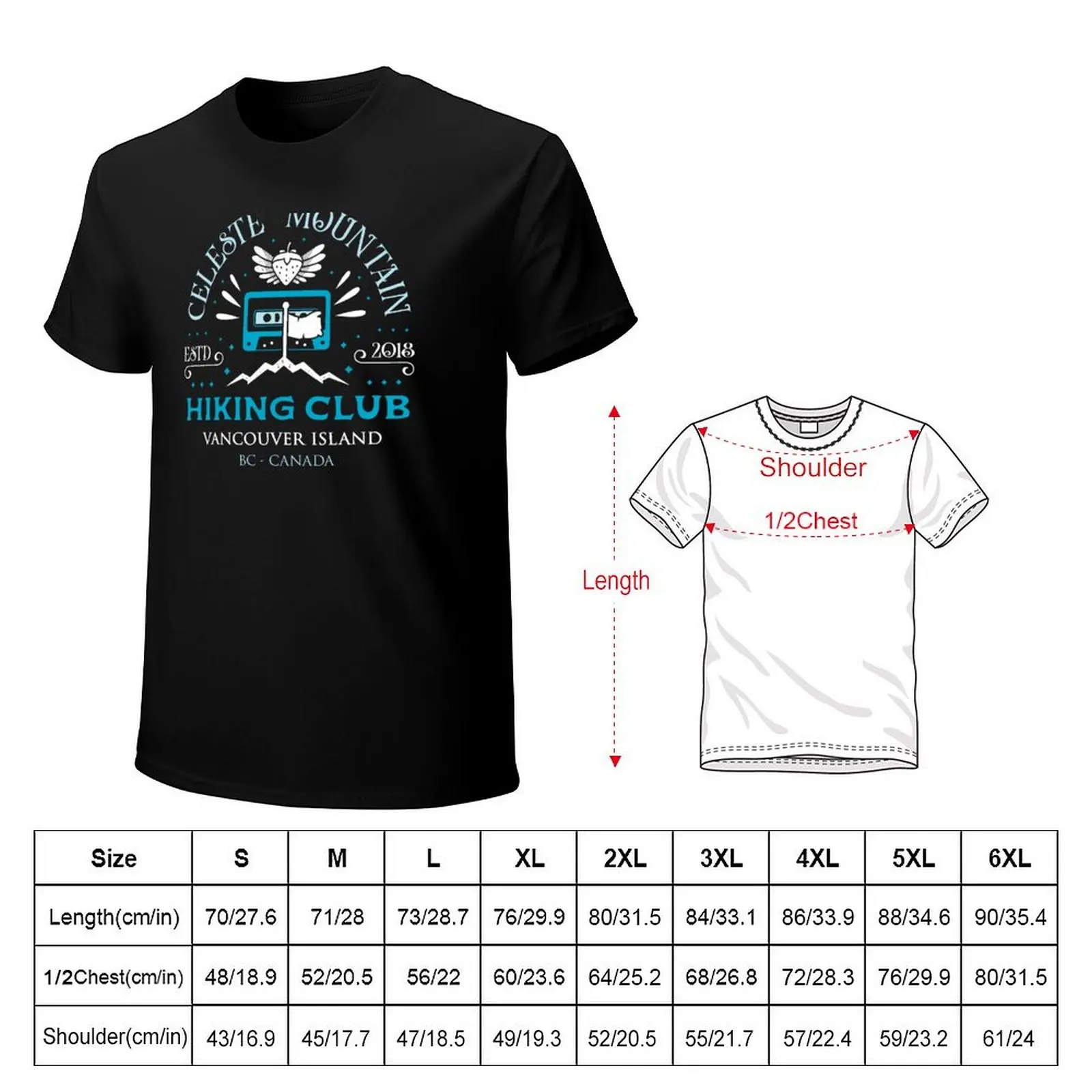 Celeste Mountain Hiking Club T-Shirt heavyweights blue archive vintage graphic tee mens t shirt graphic