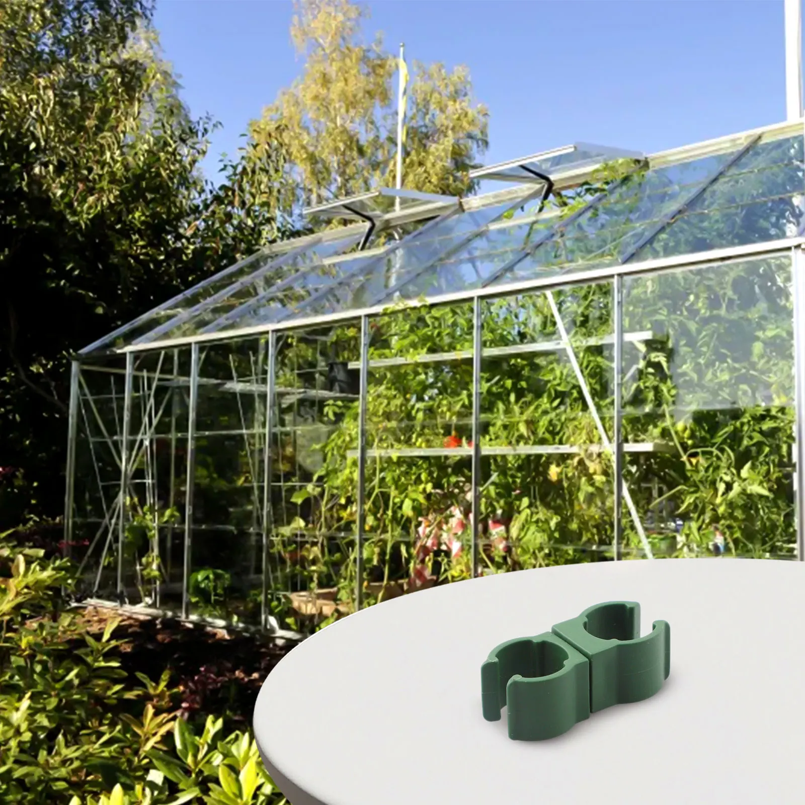 Rod Connector Rattan Stent Garden GreenHouse 50PCS Agricultural Greenhouse Film Buckles PP Stake Clip Brand New