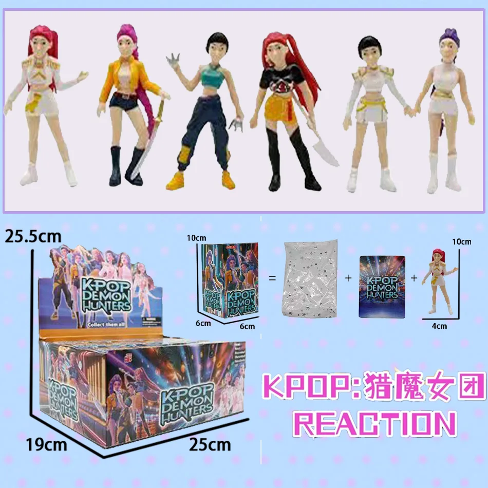 Anime Kpop Demon Hunters Blind Box Action Figure Set Collectible Figurines Derpy Tiger Ranimeumi Mira Zoey Sussy for Fans Gift