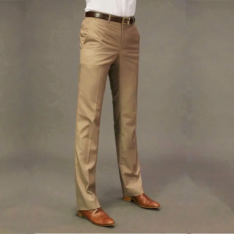 Male Suit Trousers Business Straight Social Tailoring White Clothing Dress Men\'s Summer Pants Premium Up Slacks Elegant