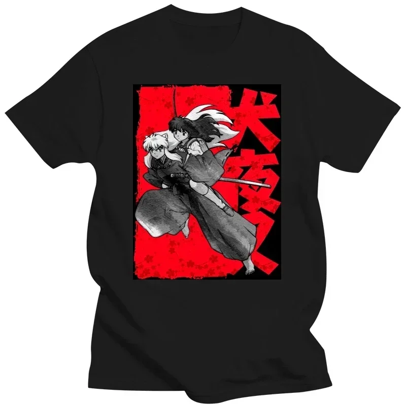 Sesshoumaru Kikyo Higurashi Kagome Anime Cartoon Tee Short Sleeve T-Shirts Cotton Tops Vintage Demidemon Inuyasha Men T Shirt