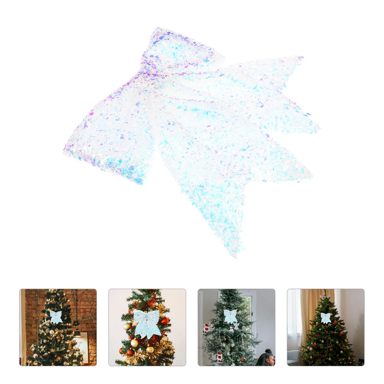 Bow Decoration Big Christmas Tie Ornament Xmas Tree Bows Decorations Autumn for Kitchen Wreath