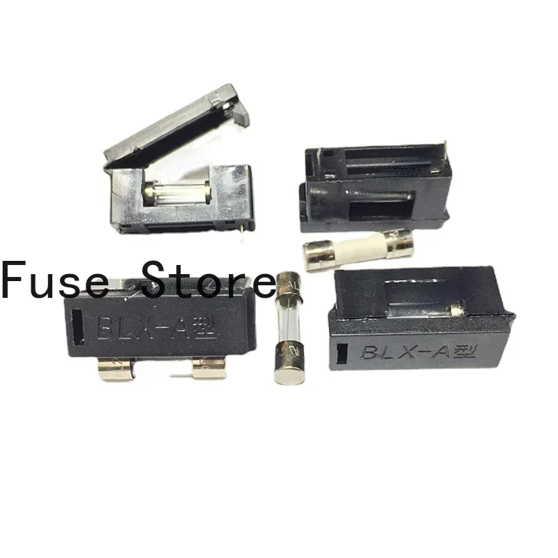 

10PCS BLX-A Type Black Safety Seat Copper Foot Fuse Holder 5*20MM Glass Tube Environmental Protection Genuine Product