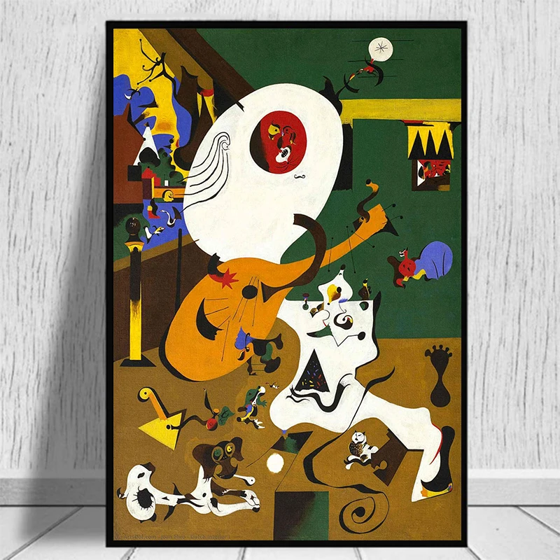 Modern Joan Miro Surrealism sanat posterler ve baskılar tuval boyama resimleri duvar üzerinde soyut dekoratif ev dekor hediyelik eşya