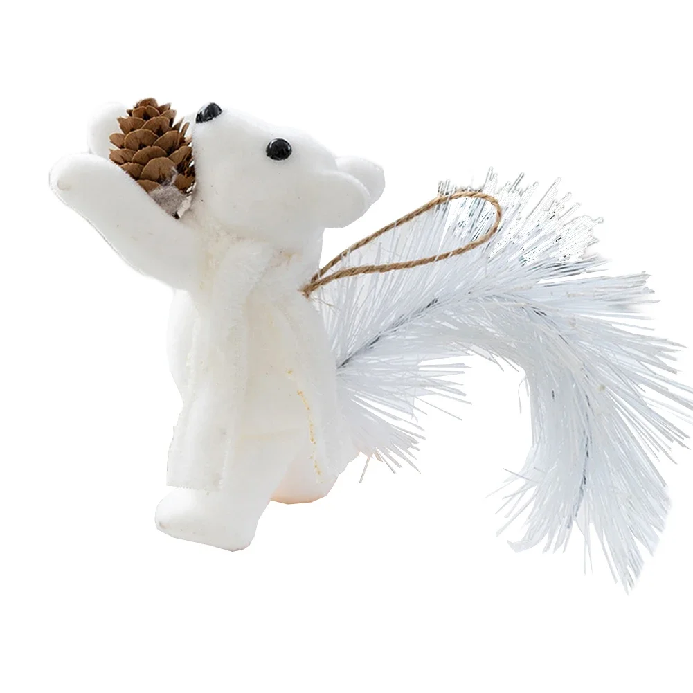 Enhance Festive Atmosphere Realistic Squirrel Ornaments Vivid Squirrel Design Reusable Hanging Squirrel Decoration