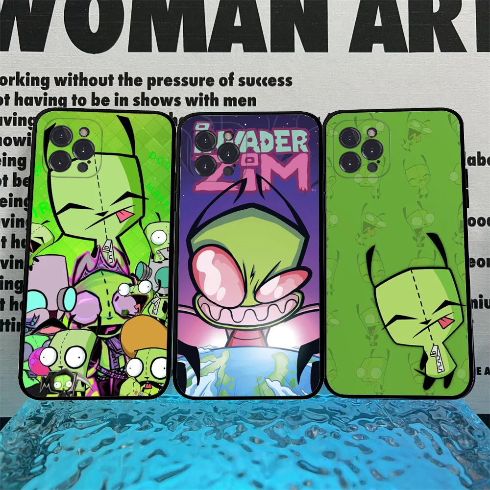 

I-Invader Z-Zim Phone Case Silicone Soft For Iphone 15 14 13 12 11 Pro Mini XS MAX 8 7 6 Plus X XS XR Cover