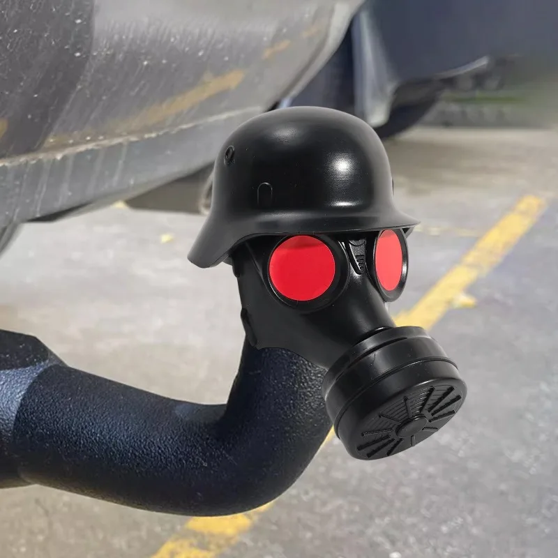 2 في 1 مضحك وصلة مقطورة مجموعة غطاء قابلة للتبديل الأنف سحب الكرة كاب 2 بوصة استقبال التوصيل عيون ثلاثية الأبعاد سيارة شاحنة SUV حامي #3