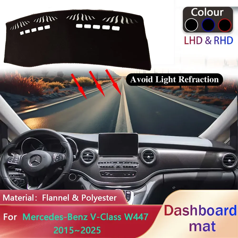 

Car Dashboard Pad for Mercedes-Benz V-Class W447 260 2015~2025 Liner Anti-Slip Mat Sunshade Dashmat Carpet Rug Cover Accessories