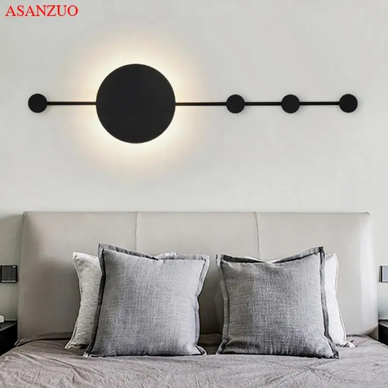 

Modern LED Creative Moon Wall Lamps Restaurant Living Room Decoration Bedroom Home Hanger Wall Sconces