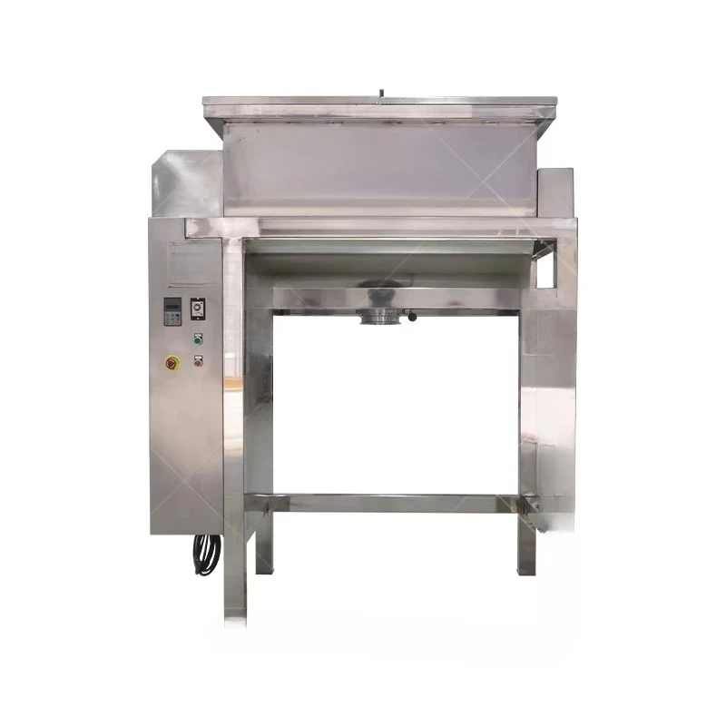 200-500L stainless steel horizontal electric heating mixer for seasoning cosmetics flour dry powder moving wheel