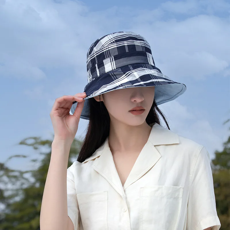 Summer Reversible Fisherman Cool Skin-Friendly All-Match Student Outdoor Sun UV Protection Riding Bucket Hat