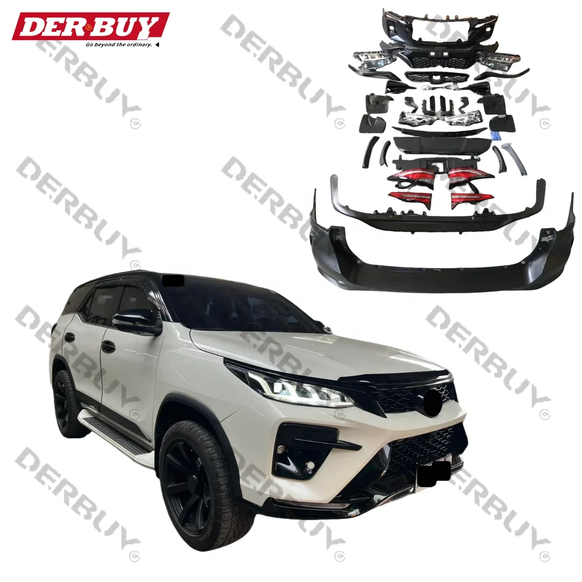 

Комплект кузова, автомобильные бамперы для Fortuner 2016-2021, обновление до Fortuner GR Sport Facelift