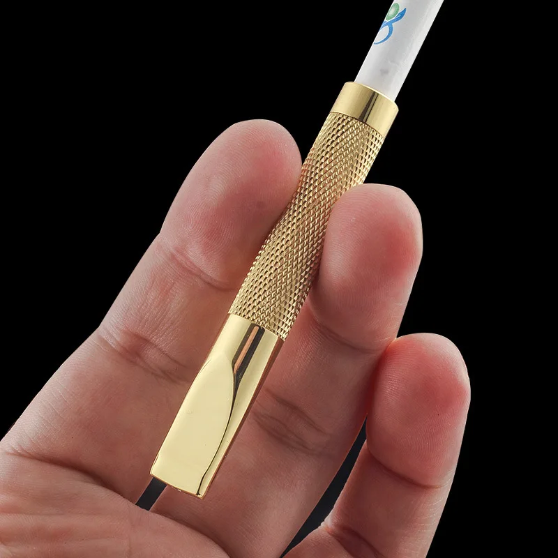 

Elegant Brass Cigarette Holder with Dual Micro Filter, Washable Refillable Metal Mouthpiece, Luxury Smoking Accessories Gift