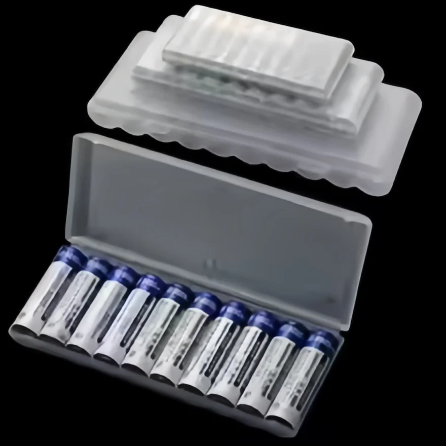 Heavy-Duty Waterproof White 10 Slot Battery Case - Hard Plastic Organizer for AAA AA 18650 Batteries Compact Travel Storage Solu image 4