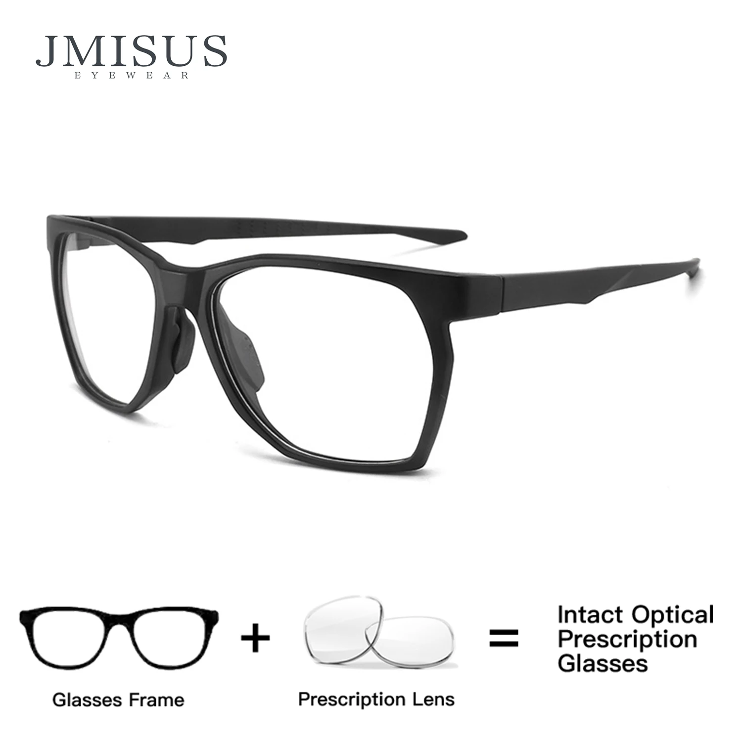 JMISUS Fashion Square Multi Function Prescription Glasses TR Frame Photochromic Polarized Blue Light Options Colors Choice