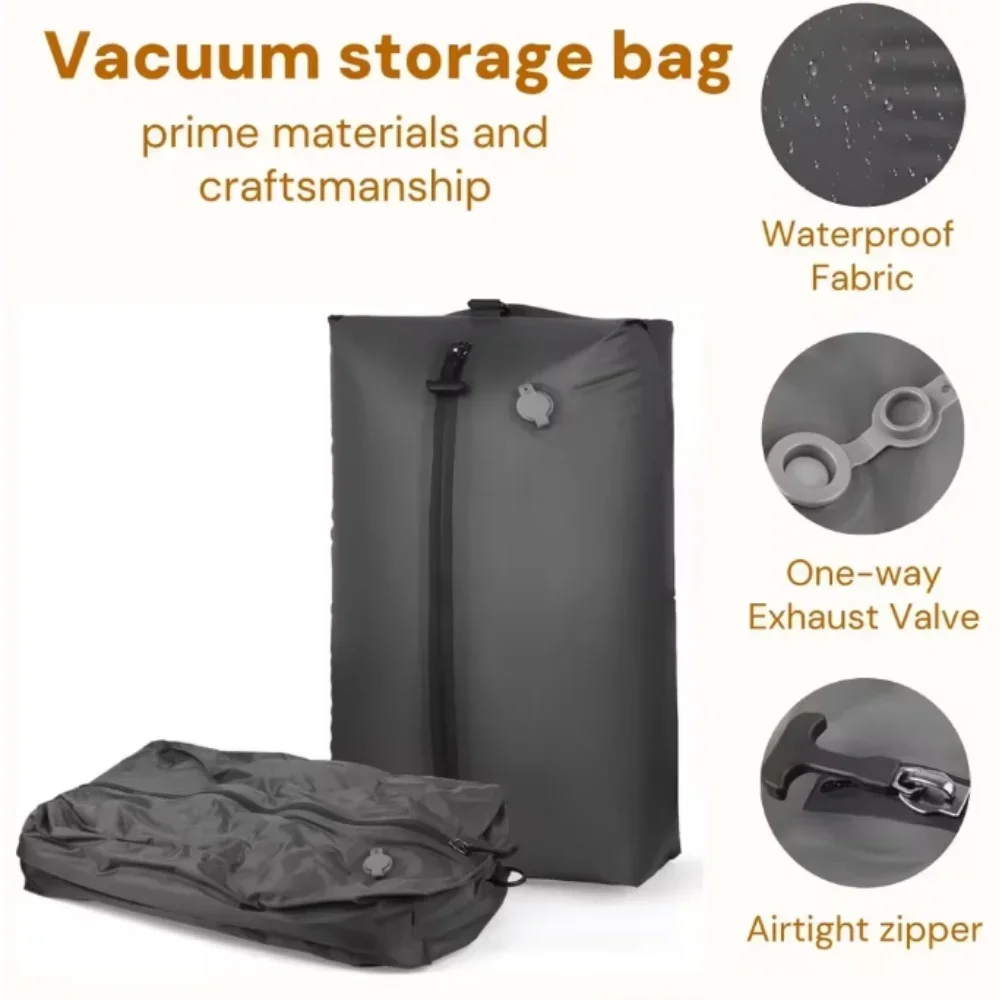 

17L-34L travel vacuum backpacks reusable storage bag folding outdoor compression bag with air pump for suitcases bag luggage