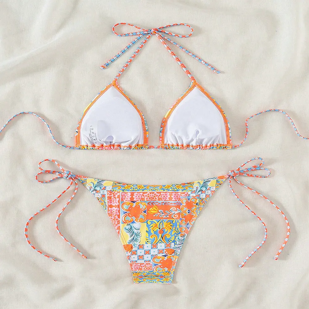 Hot Sale Of The Season New Sexy Printed Bikini Swimwear Women's Beach Bikini Thermal Spa Swimsuit Female Fashionable Swimming