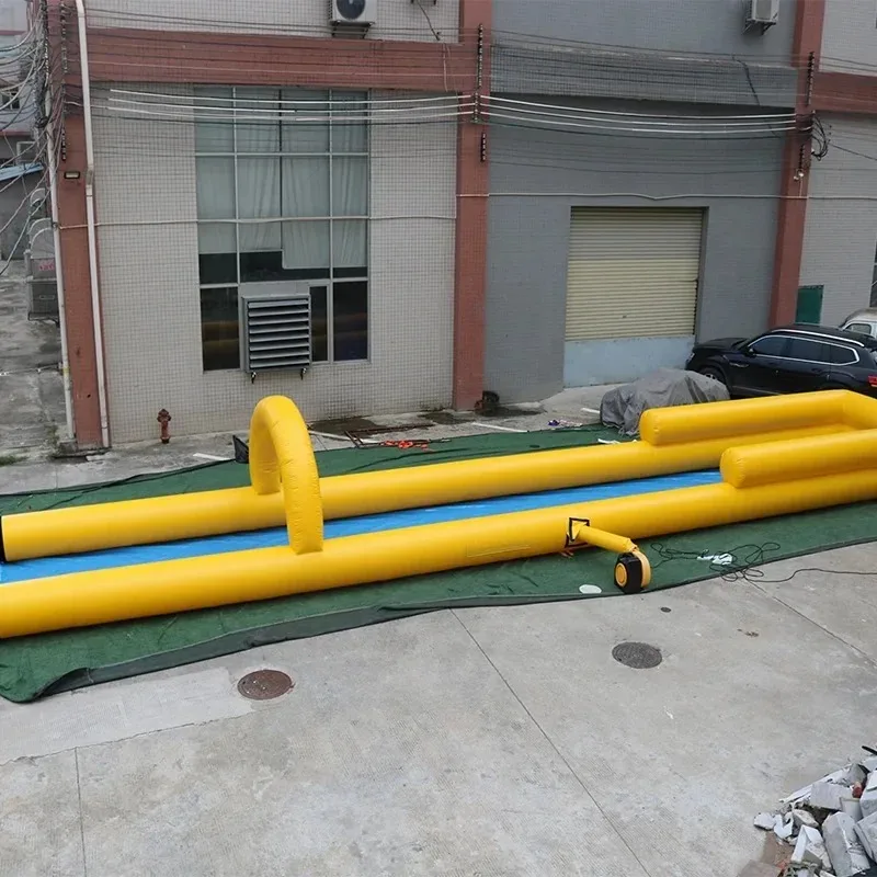 Custom Yellow & Blue Color Inflatable Water Slide Inflatable Slip N Slide for Adults and Kids City Fun Water Game