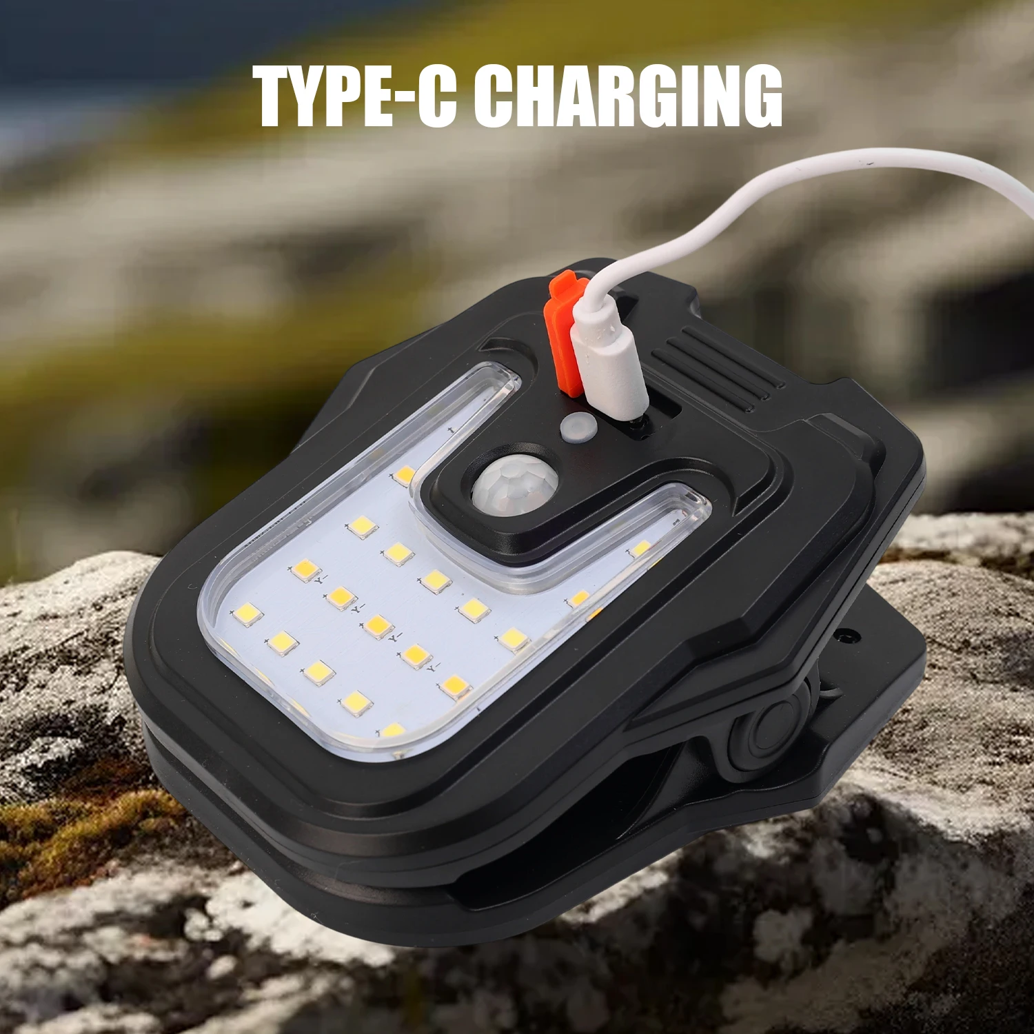 Solar Clip Light Intelligent Motion Sensor Outdoor Garden Wall Lamp IP65 Waterproof Camping Lights Rechargeable 4 Lighting Modes