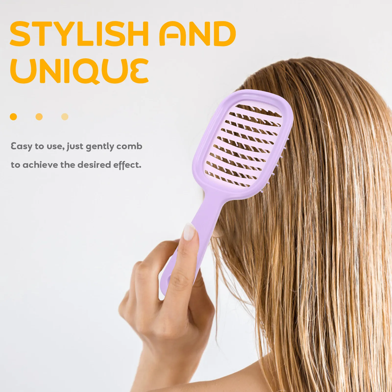 

Vented Hair Brush for Women and Men Detangling Scalp Massage Brush Ergonomic Anti Static Compact Travel Hairbrush for Wet Dry