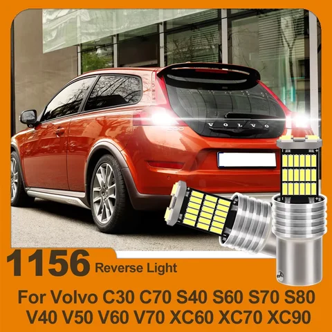 2 st LED-backljus blinkers P21W BA15S 1156 för Volvo C30 C70 S40 S60 S70 S80 V40 V50 V60 V70 XC60 XC70 XC90 6 best sales LED-lampa till Volvo V40 - №3