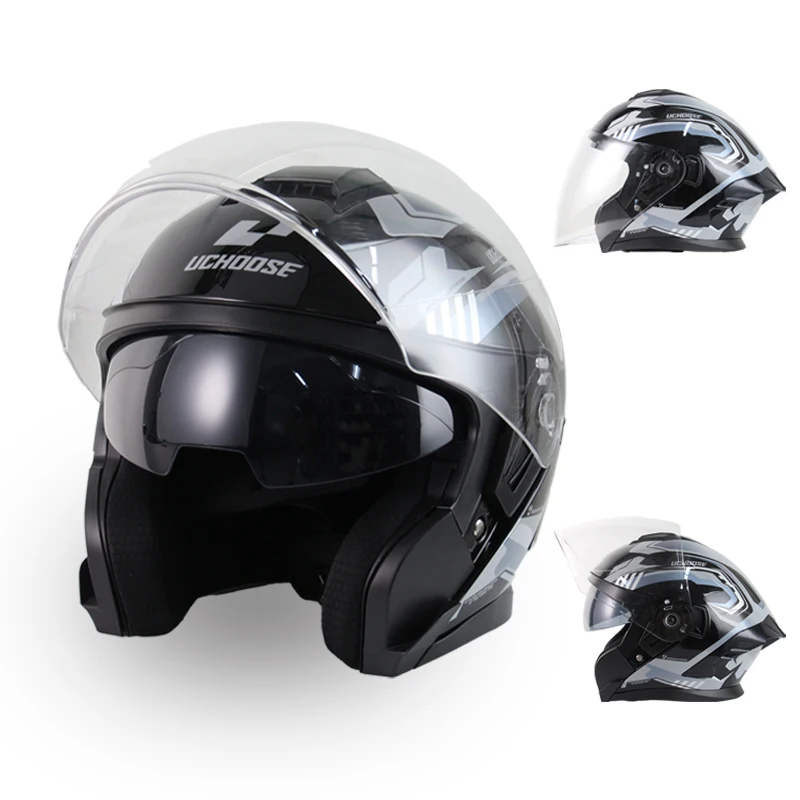 

Full Face Motorcycle Helmet with Pinlock Ready Visor - Double D-Ring, Superior Wind & Noise Reduction
