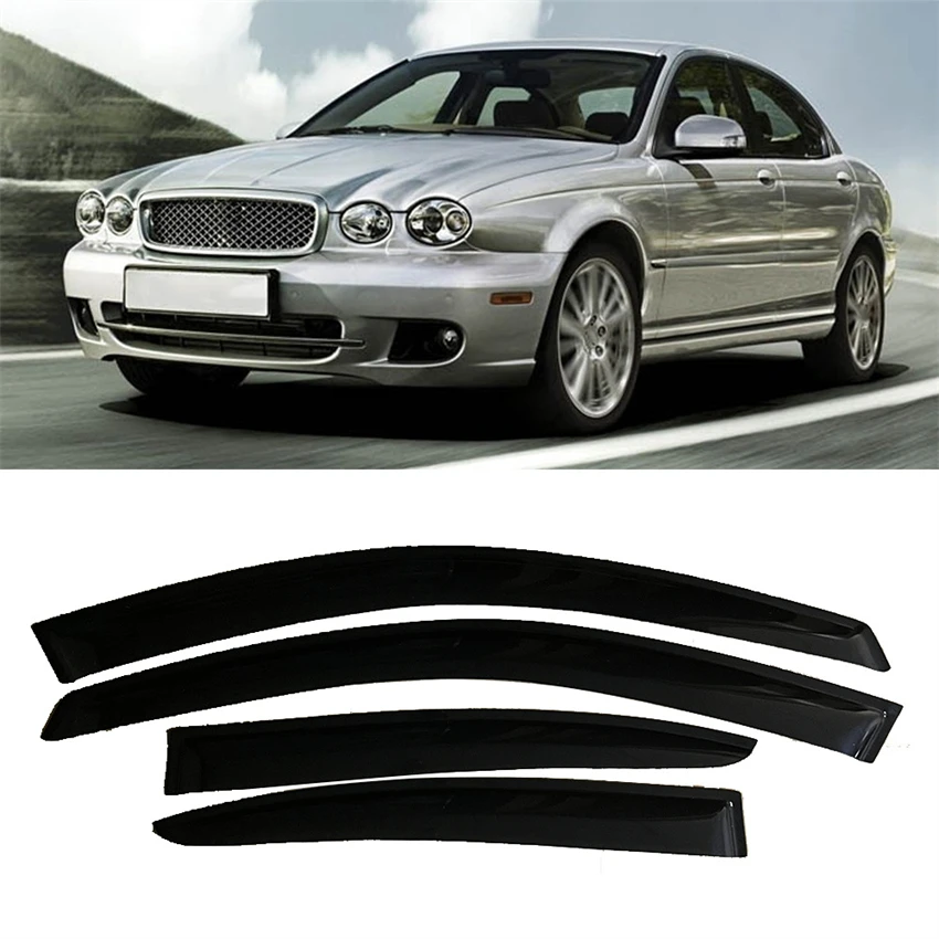 

Window Visor For JAGUAR X-TYPE 2002-2011 Side Window Guide Plate Weathershield Sun Rain Deflector Guard Car Window Deflector