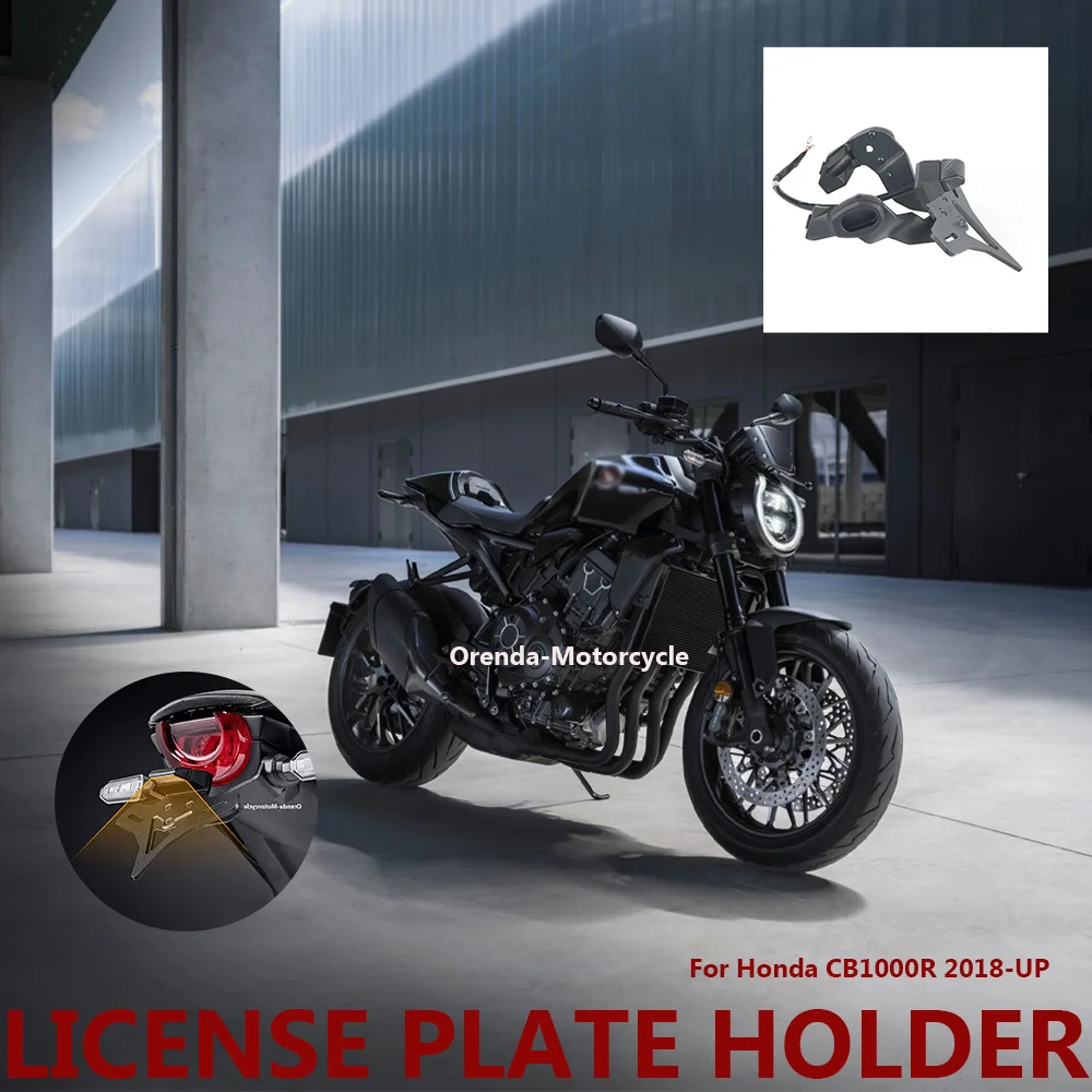 

For Honda CB1000R CB 1000R CB 1000 R 2018-2024 2023 Rear Short Tail Stock License Tailstock Bracket Plate Holder Kit Motorcycle