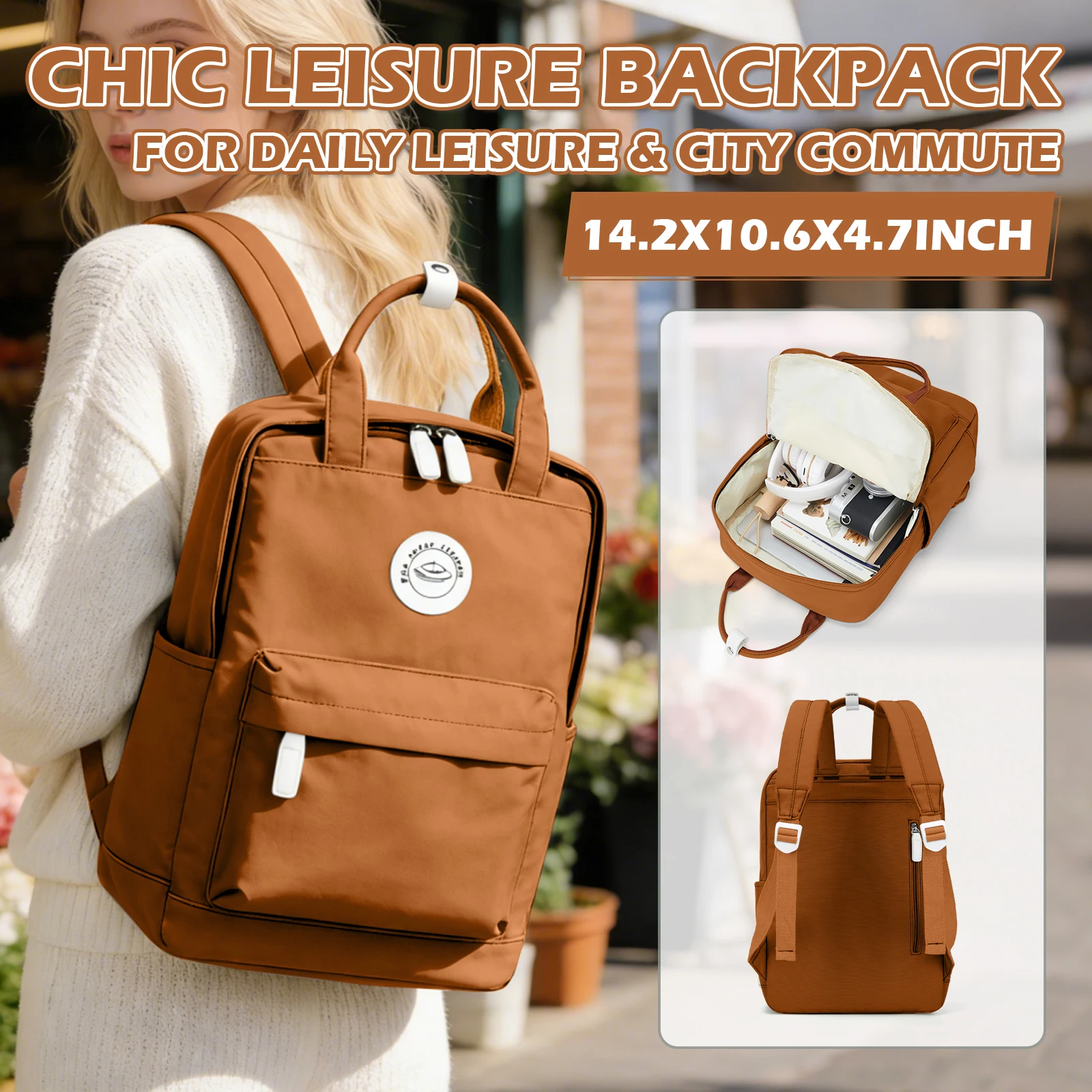 Women's Backpack, Cute School Backpack for Teenager Girls, Lightweight College Backpack, Laptop Work Backpack for Nurse Teacher