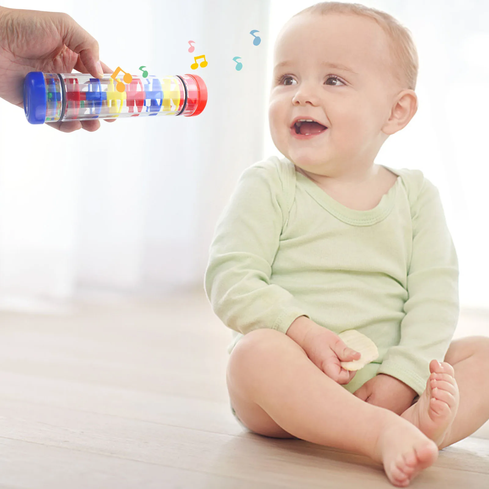 Regen Stick Baby Spielzeug Rassel Rohr Regen Stick Regenbogen Sanduhr Rainstick Rainmaker Spielzeug Musik Sensorischen Spielzeug Für Mädchen Und Jungen