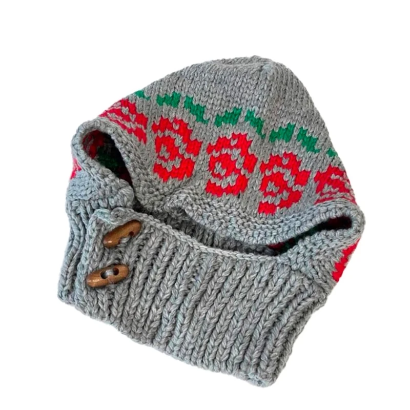 Y166 Fashion Rose Flower Hat Eye Catching Hat Women Crochet Pullover Hat for Outdoor