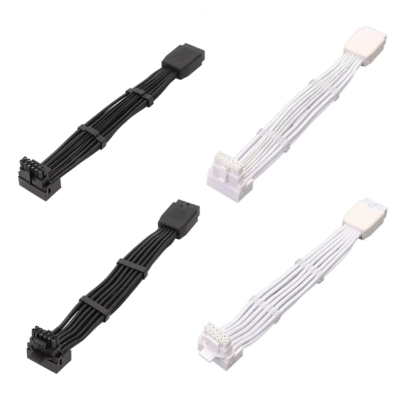 

White ATX3.0 12VHPWR 600W Male To Female 16 (12+4) Cable 16AWG Wire