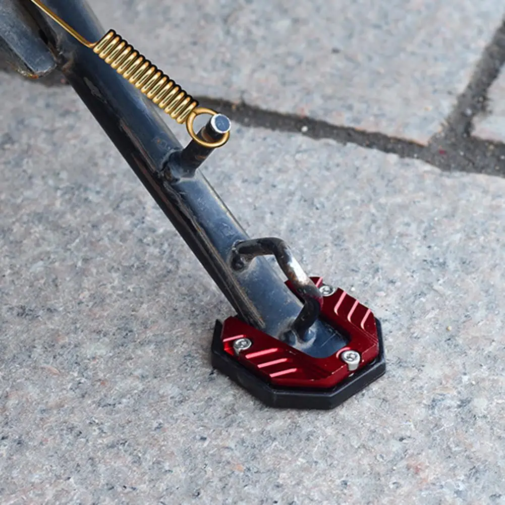 

Scooter Motorbike Accessories Extension Foot Pad Support Plate Aluminum Alloy Motorcycle Bike Kickstand Extender Foot Side Stand