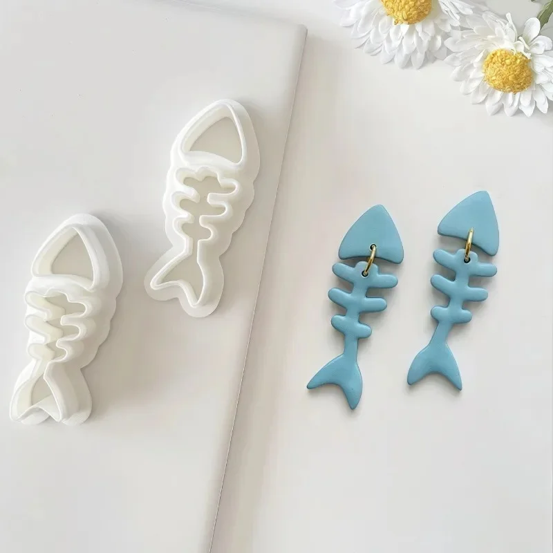 Vis Serie Oorbellen Polymeer Klei Cutter Dolfijn Walvis Sardines Aardewerk Mal Diy Sieraden Hanger Vorm Geperst Klei Gereedschap
