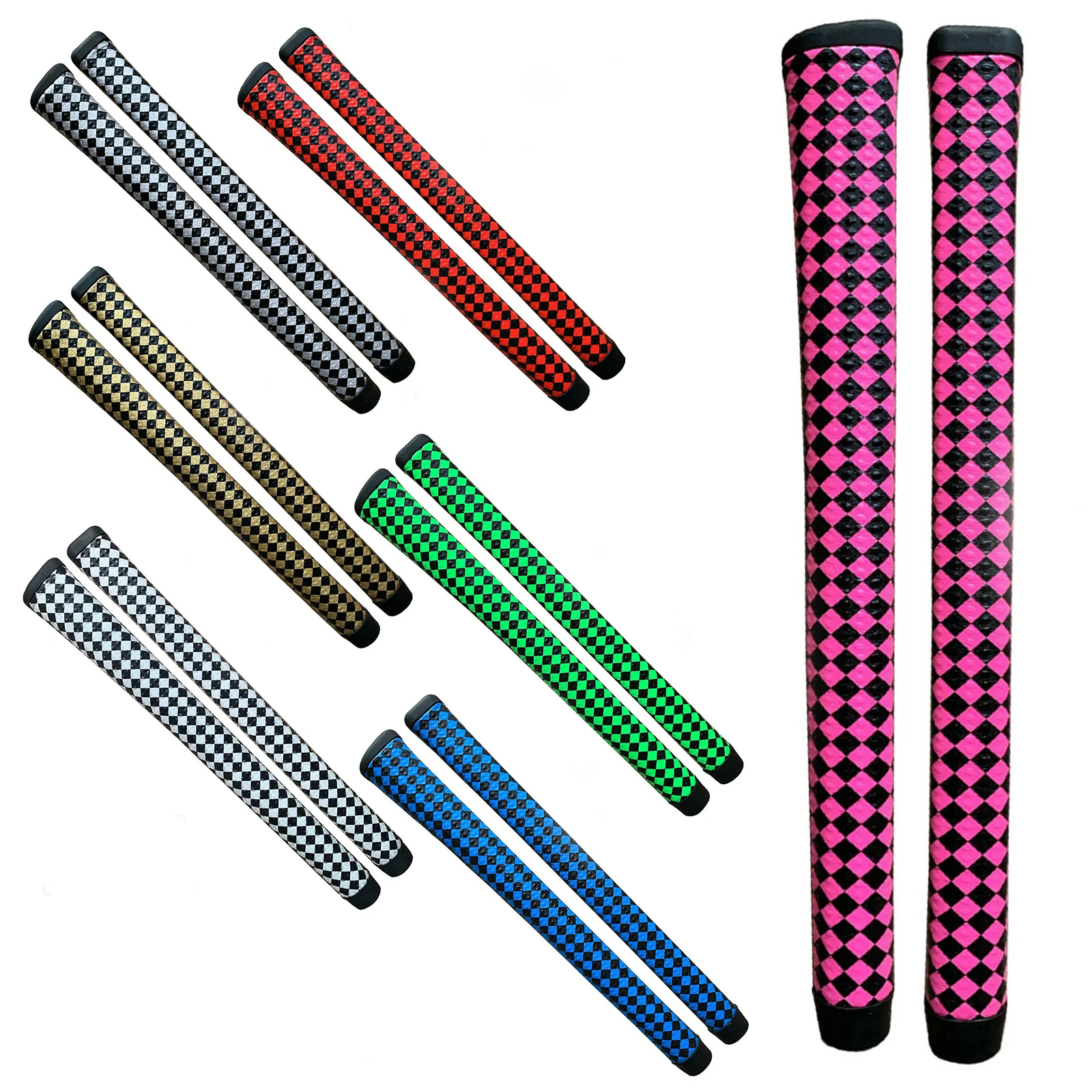 

Midsize Golf Putter Grip Plaid Design Non-Slip Texture Comfortable Feel Lightweight 3.0 Advanced for Men Women