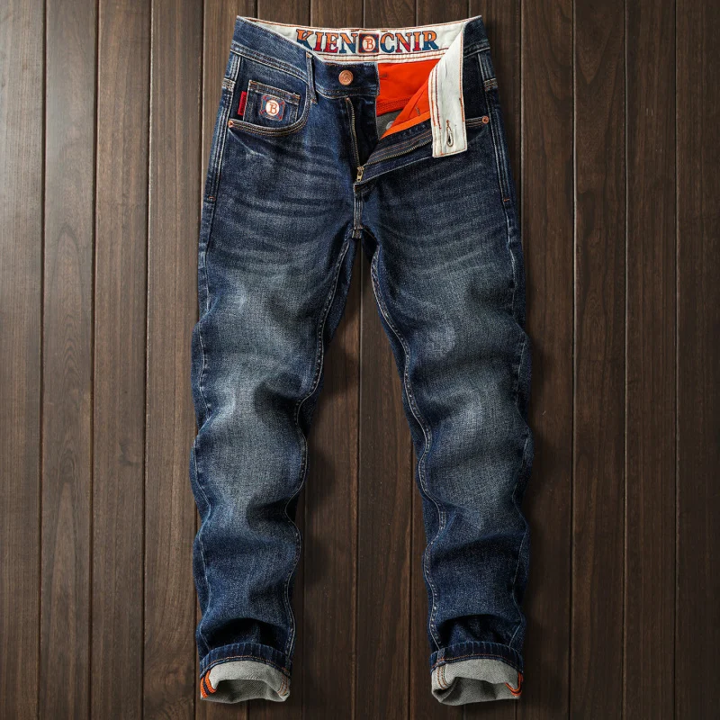 

Мужские брюки New Jeans 2026: модные, облегающие, с вышивкой, эластичные, универсальные, повседневные, от известного бренда