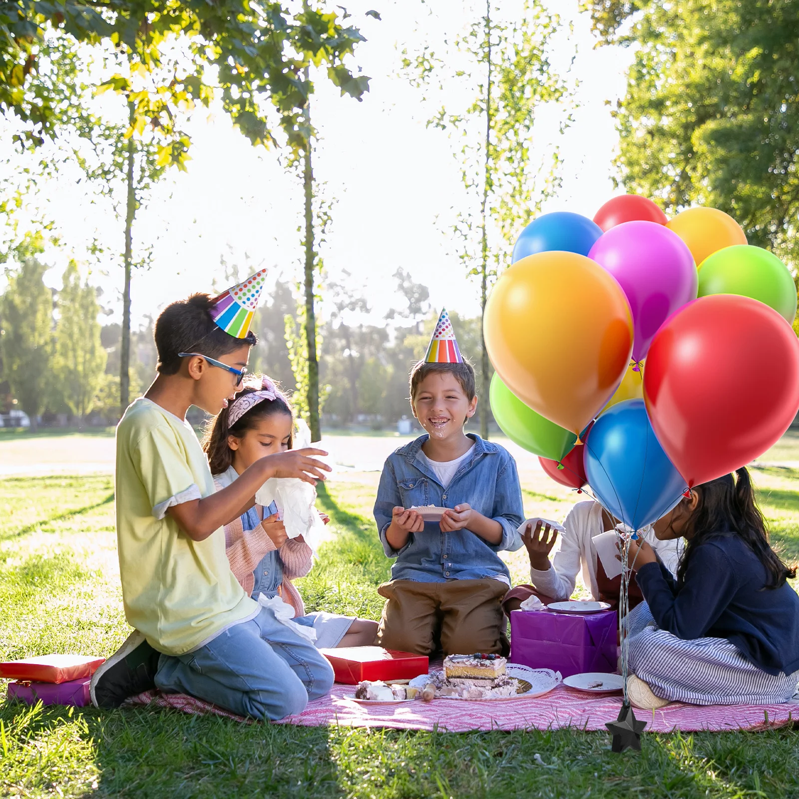 

8pcs Five Pointed Star Balloon Weights Christmas Decor Rose Table Holders for Party Decoration