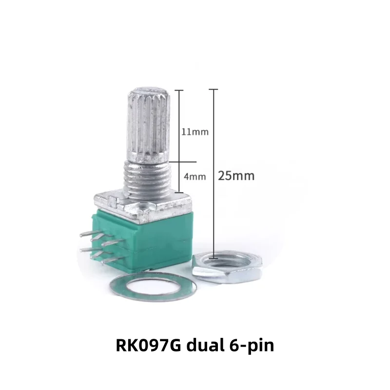 RK097G/N/NS Einzel-/Doppel-B5/10/20/50/100K Audio-/Leistungsverstärker-/versiegelter Potentiometer mit Schalter – Detail 3
