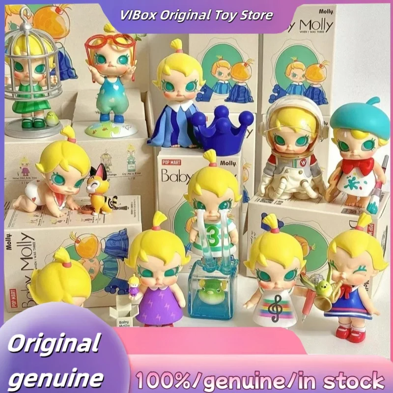 

Genuine In Stock Baby Molly When I Was Three Years Old Series Blind Box Handmade Toy Desktop Ornament Birthday Gift Mystery Box