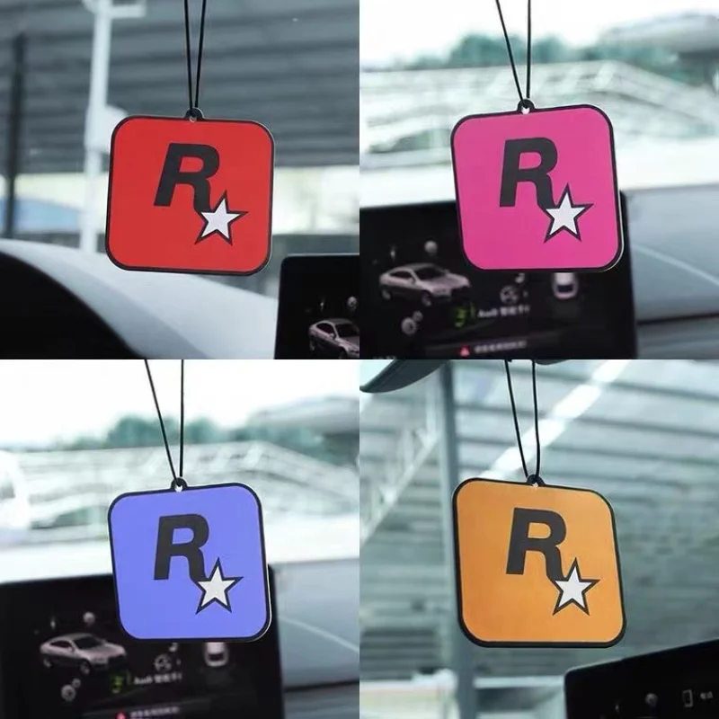 R Star Car Fragrance Car Longlasting Fashion Car Deodorization Interior Aromatherapy Fragrance Piece Pendant Decor Wholesale 1pc