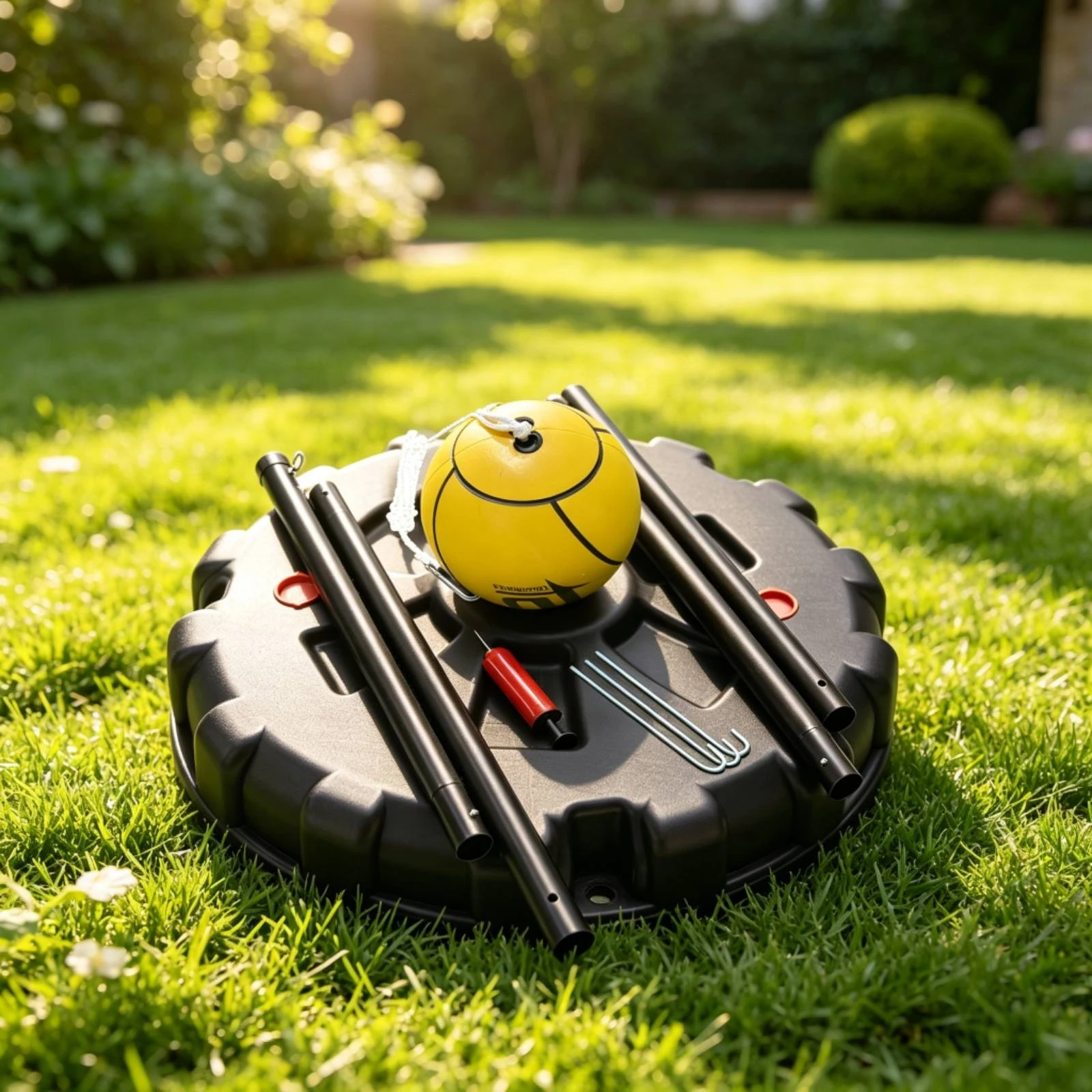 Tetherball Training Set Portable Tetherball Set with Base Outdoor Compact for Families, Backyard, Patios