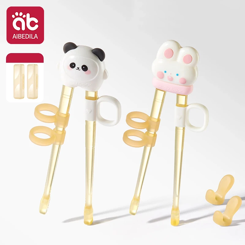 Cartoon Animal Chopsticks For Children Cute Rabbit Panda Elementary Learning Chopstick Baby Kids Training Tableware Food Sticks
