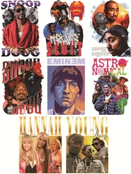 Snoop Dogg Hip Hop Godfather Rapper thermoadhesive patches Clorhing stickers stripes for jeans Ironing applications