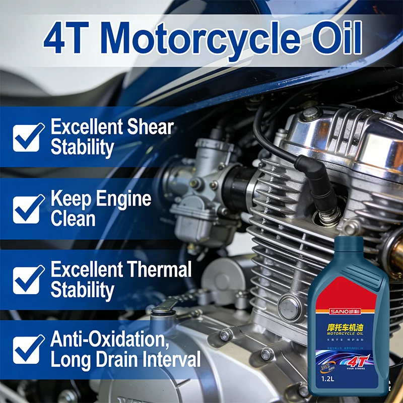 

SANVO 4t motorcycle oil 10w40/10w30 1.2L Anti-wear protection Anti-Oxidation Special for Heavy-Load Tricycles