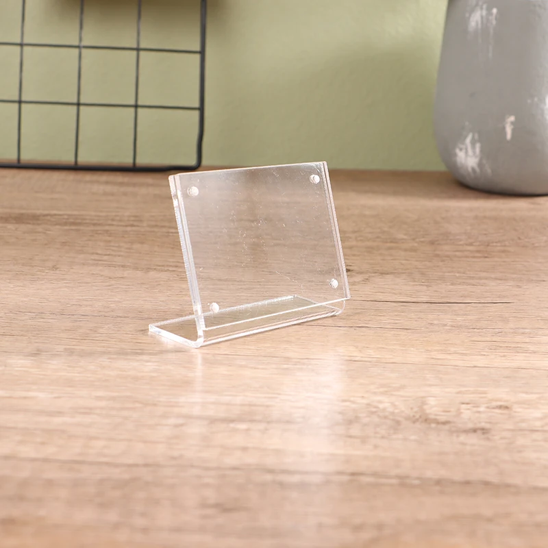 Magnetic Album Postcard Souvenir Display Stand Acrylic Desktop Display Frame Table Card Sign Collection Photo Protection Holder