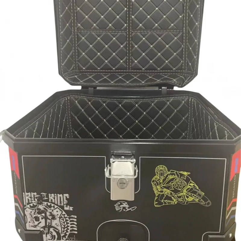 

High Quality Custom 57L ABS Large Capacity Waterproof Motorcycle Delivery Bag Tail Box Hot Selling