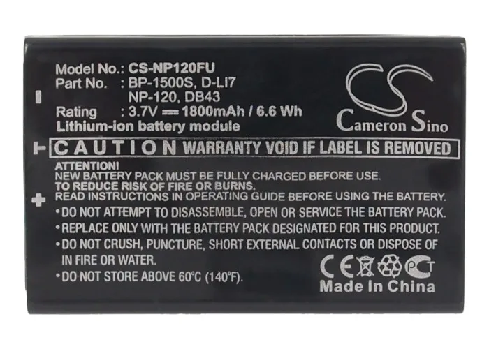 Camera Battery For Toshiba PA3790U-1CAM PA3791U-1CAM  PX1657 PX1657E-1BRS DXG-595V CAMILEO H30   X100  X100 HD HD170  HD170S